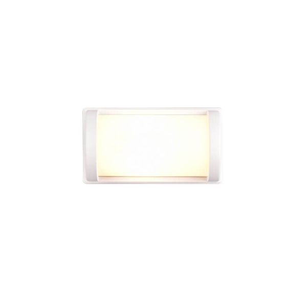 Aplique de Pared Exterior PUELO Rectangular y Alargado Bombilla excl. E27 max. 10W Blanco | LeonLeds