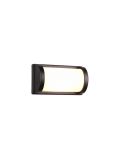 Aplique de Pared Exterior PUELO Rectangular Bombilla excl. E27 max. 10W Negro | LeonLeds