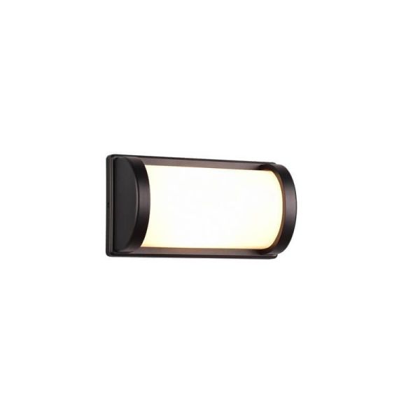 Aplique de Pared Exterior PUELO Rectangular Bombilla excl. E27 max. 10W Negro | LeonLeds