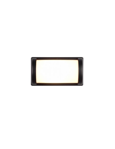 Aplique de Pared Exterior PUELO Rectangular Bombilla excl. E27 max. 10W Negro | LeonLeds
