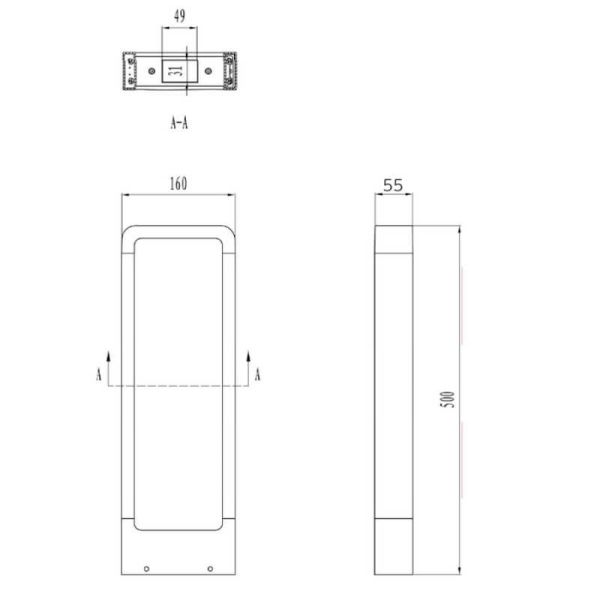 Farol LED exterior RENO moderno e minimalista 50cm 4,5W 450lm 3000K IP54 Antracite | LeonLeds