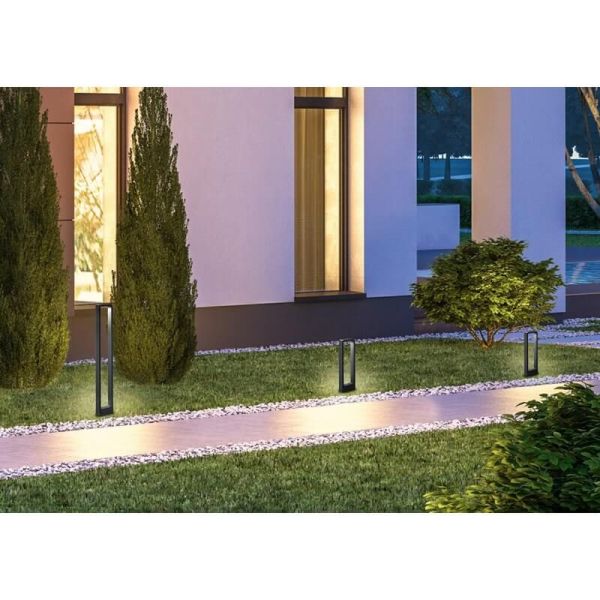 Baliza LED Exterior RENO Moderno y Minimalista 50cm 4,5W 450lm 3000K IP54 Antracita | LeonLeds
