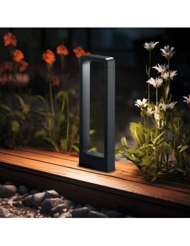 Baliza LED Exterior RENO Moderno y Minimalista 50cm 4,5W 450lm 3000K IP54 Antracita | LeonLeds