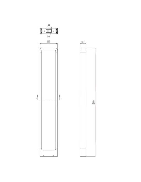 Poste LED Exterior RENO Moderno y Minimalista 100cm 4,5W 450lm 3000K IP54 | LeonLeds