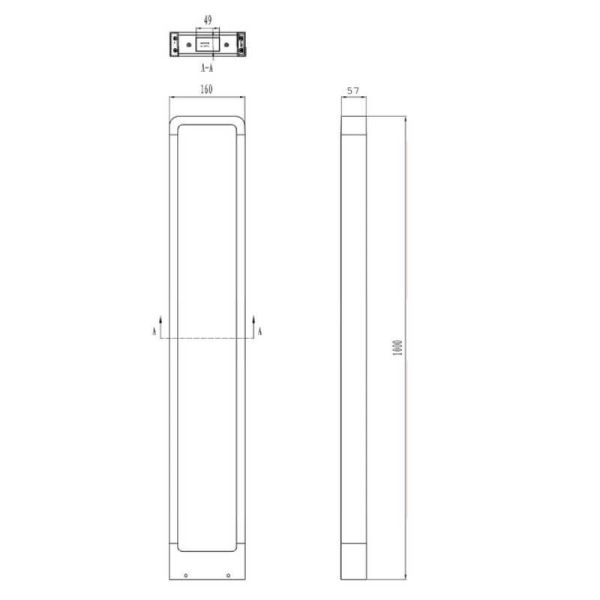Poteau LED d'extérieur RENO moderne et minimaliste 100 cm 4,5 W 450 lm 3000 K IP54 | LéonLeds