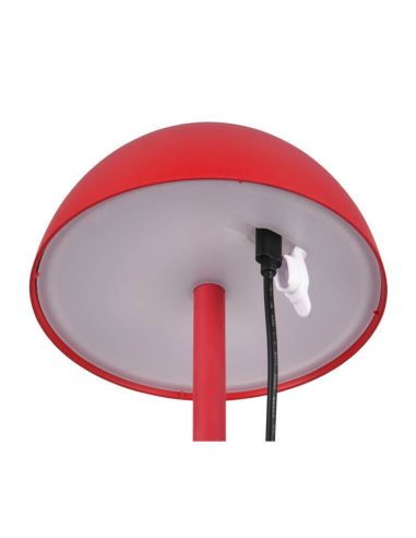 Lámpara LED Sobremesa Táctil Exterior RICARDO Recargable 3000K IP54 Rojo | LeonLeds