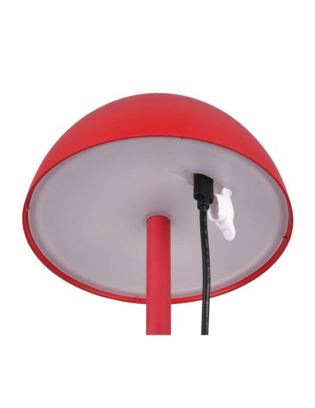 Lámpara LED Sobremesa Táctil Exterior RICARDO Recargable 3000K IP54 Rojo | LeonLeds