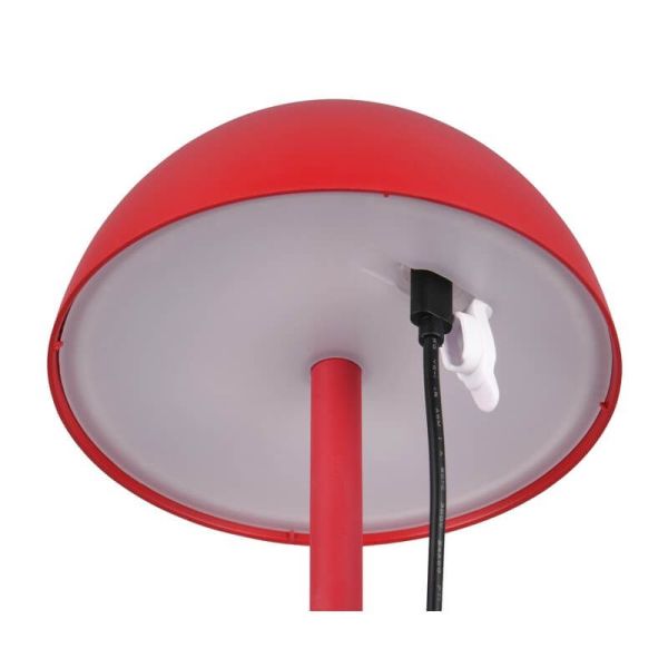 Lámpara LED Sobremesa Táctil Exterior RICARDO Recargable 3000K IP54 Rojo | LeonLeds
