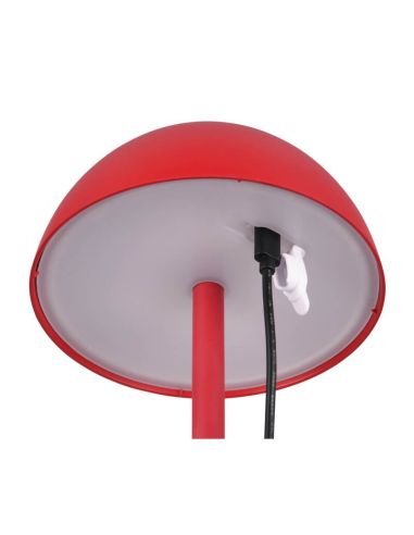 Lámpara LED Sobremesa Táctil Exterior RICARDO Recargable 3000K IP54 Rojo | LeonLeds