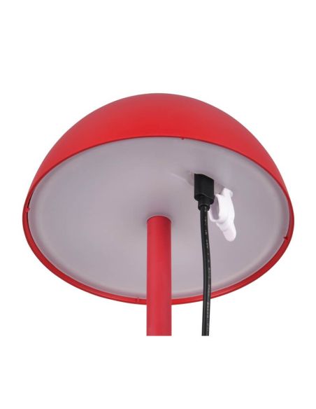 Lámpara LED Sobremesa Táctil Exterior RICARDO Recargable 3000K IP54 Rojo | LeonLeds
