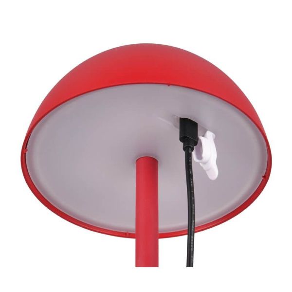 Lámpara LED Sobremesa Táctil Exterior RICARDO Recargable 3000K IP54 Rojo | LeonLeds