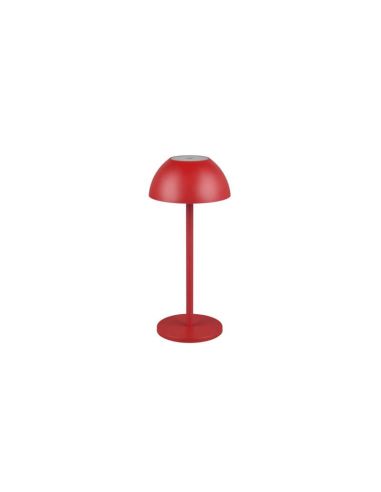 Lámpara LED Sobremesa Táctil Exterior RICARDO Recargable 3000K IP54 Rojo | LeonLeds