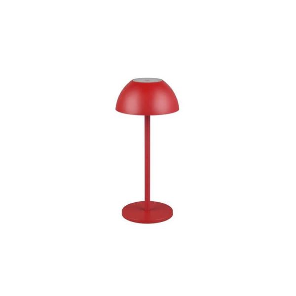 Lámpara LED Sobremesa Táctil Exterior RICARDO Recargable 3000K IP54 Rojo | LeonLeds