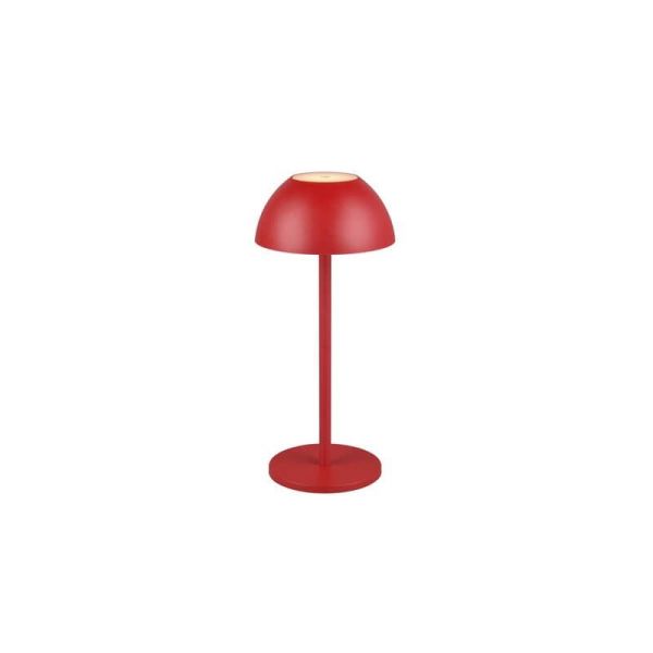 Lámpara LED Sobremesa Táctil Exterior RICARDO Recargable 3000K IP54 Rojo | LeonLeds