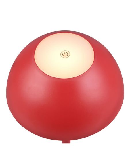 Lámpara LED Sobremesa Táctil Exterior RICARDO Recargable 3000K IP54 Rojo | LeonLeds