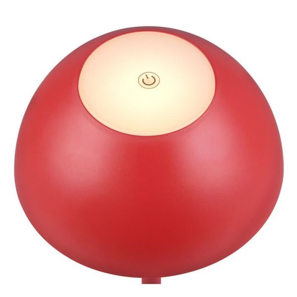 Lámpara LED Sobremesa Táctil Exterior RICARDO Recargable 3000K IP54 Rojo | LeonLeds
