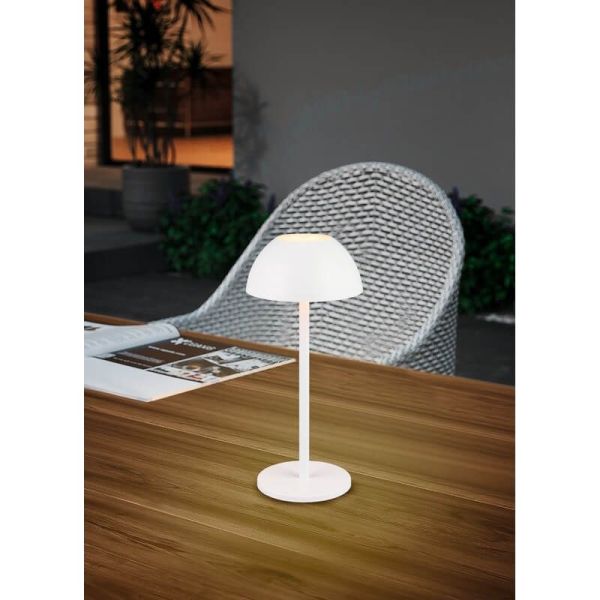Lámpara Sobremesa LED Exterior RICARDO Batería Recargable 3000K Blanco | LeonLeds
