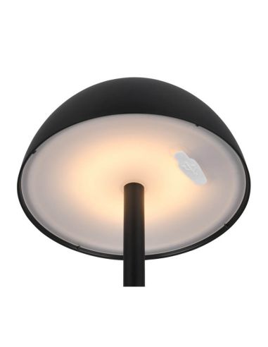 Lámpara Sobremesa LED Recargable RICARDO USB-C 1,7W 240lm 3000K IP54 Negro | LeonLeds