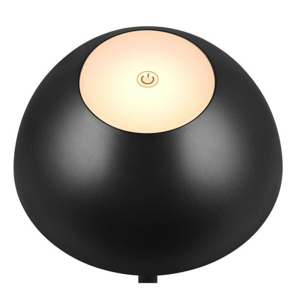 Lámpara Sobremesa LED Recargable RICARDO USB-C 1,7W 240lm 3000K IP54 Negro | LeonLeds