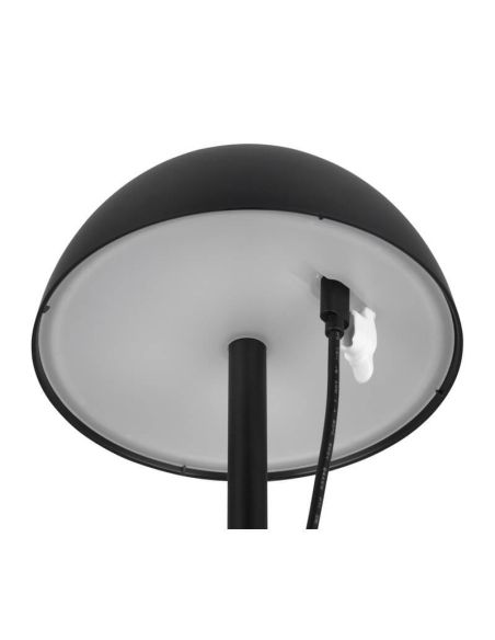 Lampe de table LED rechargeable USB-C RICARDO 1,7W 240lm 3000K IP54 Noir | LéonLeds