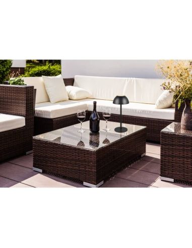 Lámpara Sobremesa LED Recargable RICARDO USB-C 1,7W 240lm 3000K IP54 Negro | LeonLeds