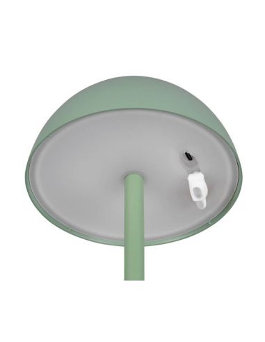 Lámpara LED de Sobremesa RICARDO Recargable USB-C 1,7W 240lm 3000K IP54 Verde | LeonLeds