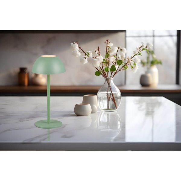 RICARDO Lampe de Table LED Rechargeable USB-C 1,7W 240lm 3000K IP54 Vert | LéonLeds