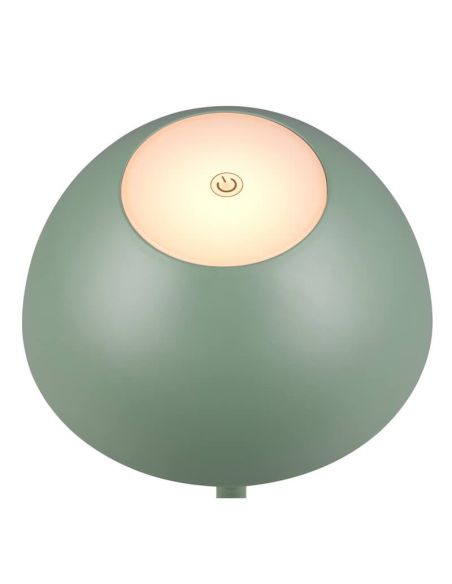 Lámpara LED de Sobremesa RICARDO Recargable USB-C 1,7W 240lm 3000K IP54 Verde | LeonLeds
