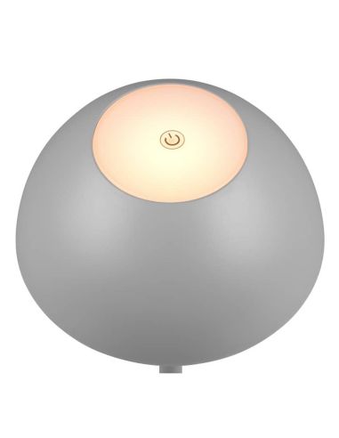 Lámpara Sobremesa LED Exterior RICARDO Batería Recargable Gris | LeonLeds