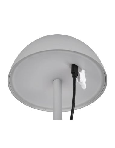 Lámpara Sobremesa LED Exterior RICARDO Batería Recargable Gris | LeonLeds