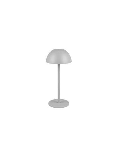 Lámpara Sobremesa LED Exterior RICARDO Batería Recargable Gris | LeonLeds