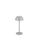 Lámpara Sobremesa LED Exterior RICARDO Batería Recargable Gris | LeonLeds