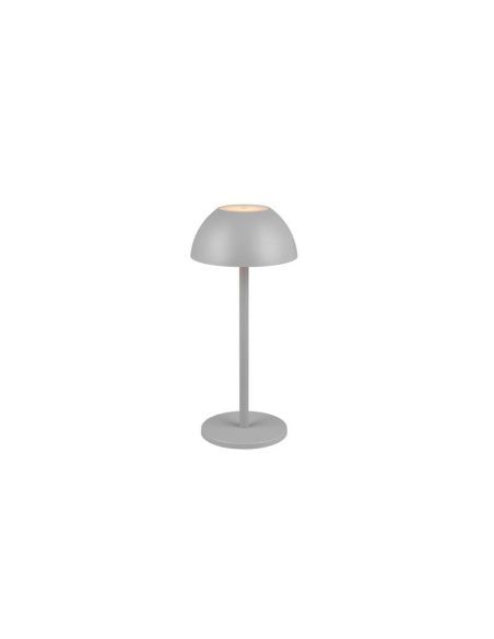 Lámpara Sobremesa LED Exterior RICARDO Batería Recargable Gris | LeonLeds