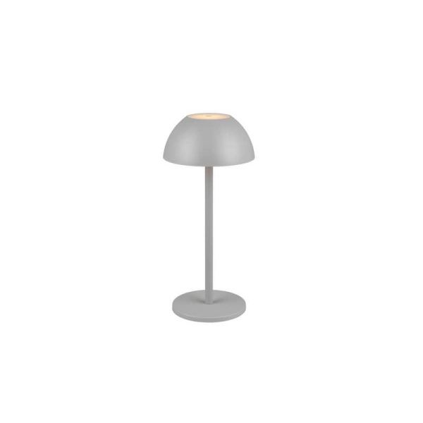 Lámpara Sobremesa LED Exterior RICARDO Batería Recargable Gris | LeonLeds
