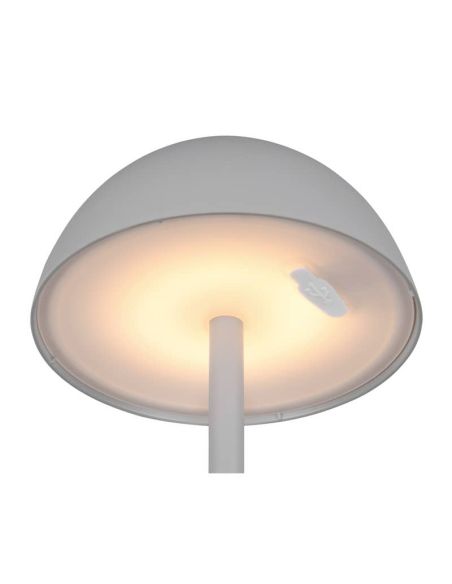 Lámpara Sobremesa LED Exterior RICARDO Batería Recargable Gris | LeonLeds