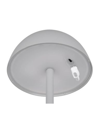 Lámpara Sobremesa LED Exterior RICARDO Batería Recargable Gris | LeonLeds