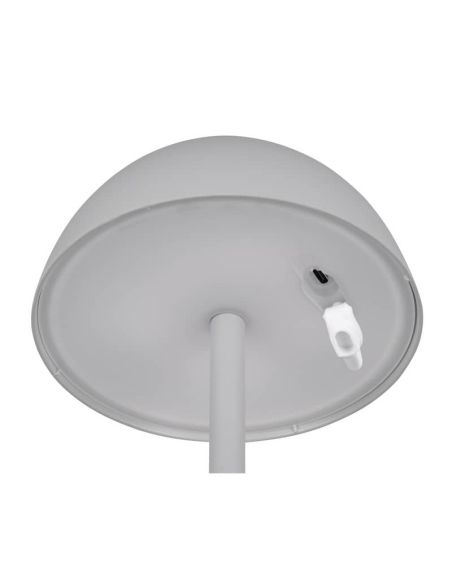 Lámpara Sobremesa LED Exterior RICARDO Batería Recargable Gris | LeonLeds