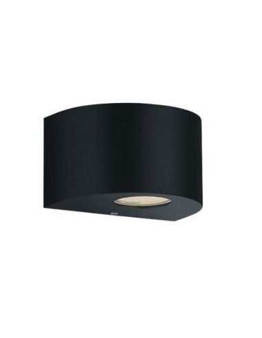 Aplique LED Exterior Pequeño ROSARIO Luz Arriba y Abajo 2W 2x200lm 3000K IP44 Negro | LeonLeds