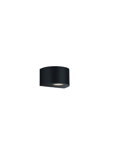Aplique LED Exterior Pequeño ROSARIO Luz Arriba y Abajo 2W 2x200lm 3000K IP44 Negro | LeonLeds