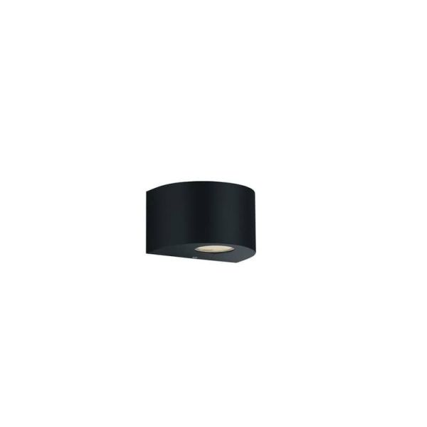 Aplique LED Exterior Pequeño ROSARIO Luz Arriba y Abajo 2W 2x200lm 3000K IP44 Negro | LeonLeds