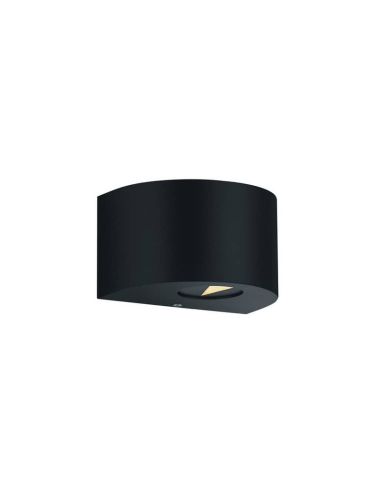 Aplique LED Exterior Pequeño ROSARIO Luz Arriba y Abajo 2W 2x200lm 3000K IP44 Negro | LeonLeds