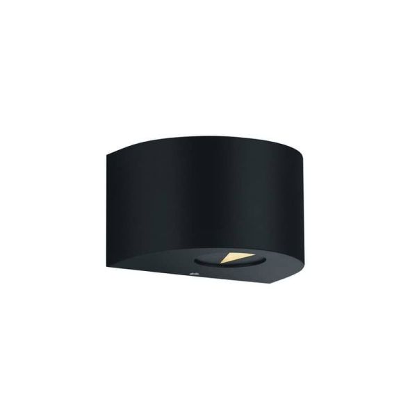 Aplique LED Exterior Pequeño ROSARIO Luz Arriba y Abajo 2W 2x200lm 3000K IP44 Negro | LeonLeds