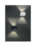 Petite applique murale LED d'extérieur ROSARIO Up and Down Light 2W 2x200lm 3000K IP44 Noir | LéonLeds