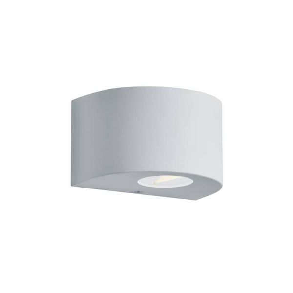 Candeeiro de parede LED para exterior pequeno ROSARIO Up and Down Light 2W 2x200lm 3000K IP44 Branco | LeonLeds