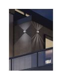 Aplique pequeño LED Exterior ROSARIO Luz Arriba y Abajo 2W 2x200lm 3000K IP44 Blanco | LeonLeds
