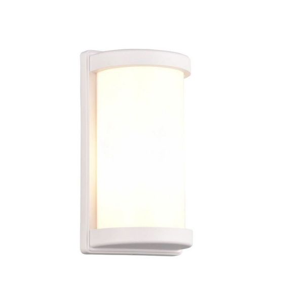 Aplique de Pared Exterior PUELO Rectangular y Alargado Bombilla excl. E27 max. 10W Blanco | LeonLeds