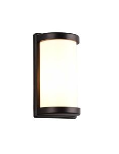 Lâmpada de parede externa retangular PUELO excl. E27 máx. 10W Preto | LeonLeds