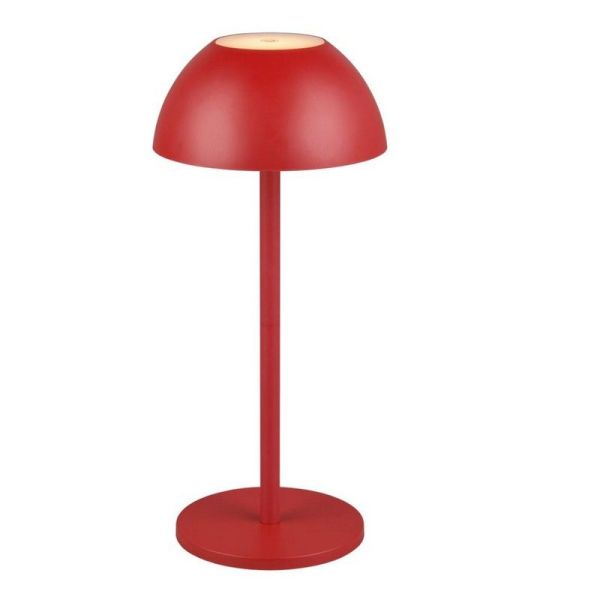 Lámpara LED Sobremesa Táctil Exterior RICARDO Recargable 3000K IP54 Rojo | LeonLeds