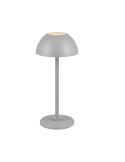 Lámpara Sobremesa LED Exterior RICARDO Batería Recargable Gris | LeonLeds