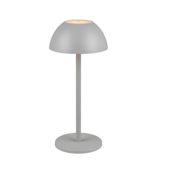 Lámpara Sobremesa LED Exterior RICARDO Batería Recargable Gris | LeonLeds